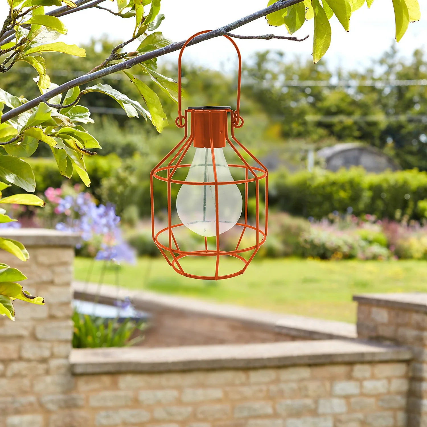House Beautiful Firefly Solar Powered Caged Lantern 4 House Beautiful Firefly Solar Powered Caged Lantern - Image 2