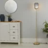 Pearl Frosted Floor Lamp - Navy 1 Pearl Frosted Floor Lamp - Navy -Chic Lighting Store 13445401 2125042048109636