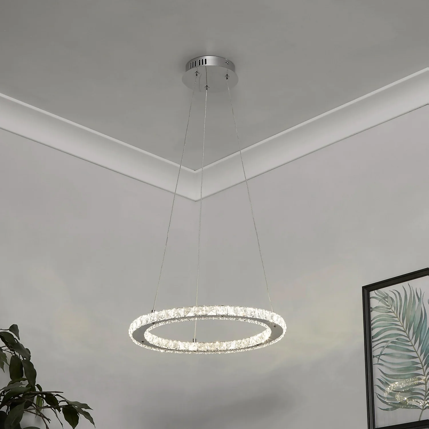 Atlanta LED Single Tier Ceiling Pendant Light - Chrome 3 Atlanta LED Single Tier Ceiling Pendant Light - Chrome