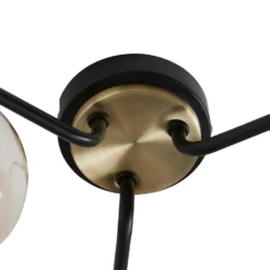 Shoreditch Three Light Semi Flush Ceiling Light - Champagne & Brass 9 Shoreditch Three Light Semi Flush Ceiling Light - Champagne & Brass -Chic Lighting Store 13453784 1324915323916413