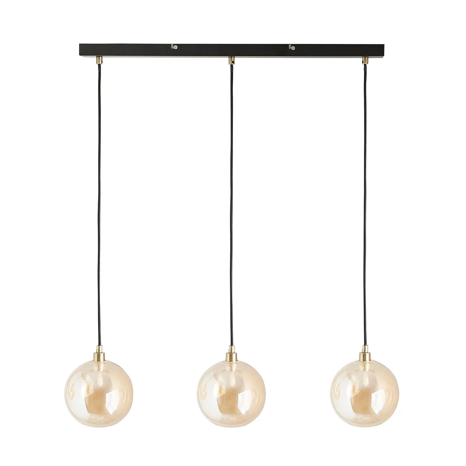 Shoreditch Three Light Diner Bar Light - Champagne & Brass 5 Shoreditch Three Light Diner Bar Light - Champagne & Brass - Image 3