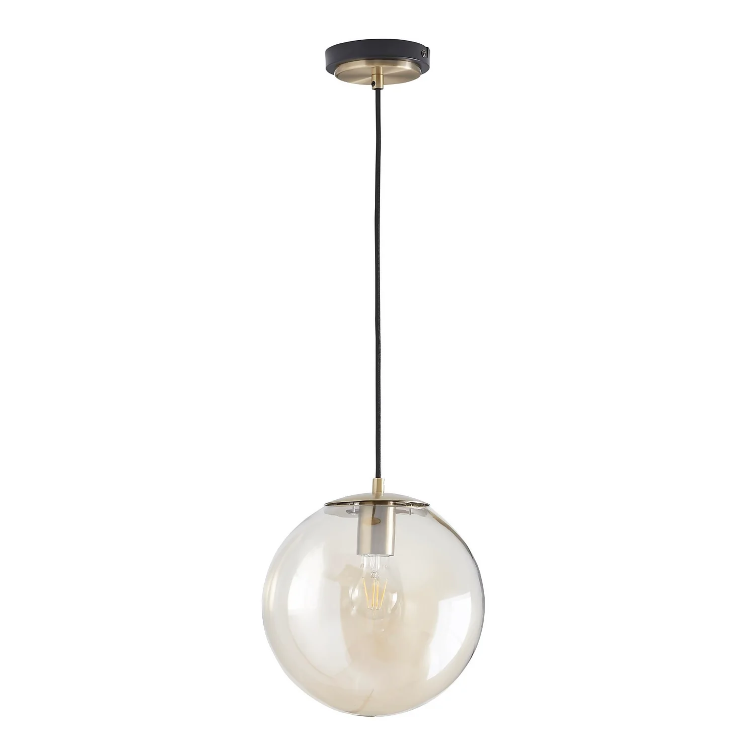 Shoreditch Glass Pendant Light - Champagne & Brass 5 Shoreditch Glass Pendant Light - Champagne & Brass - Image 3