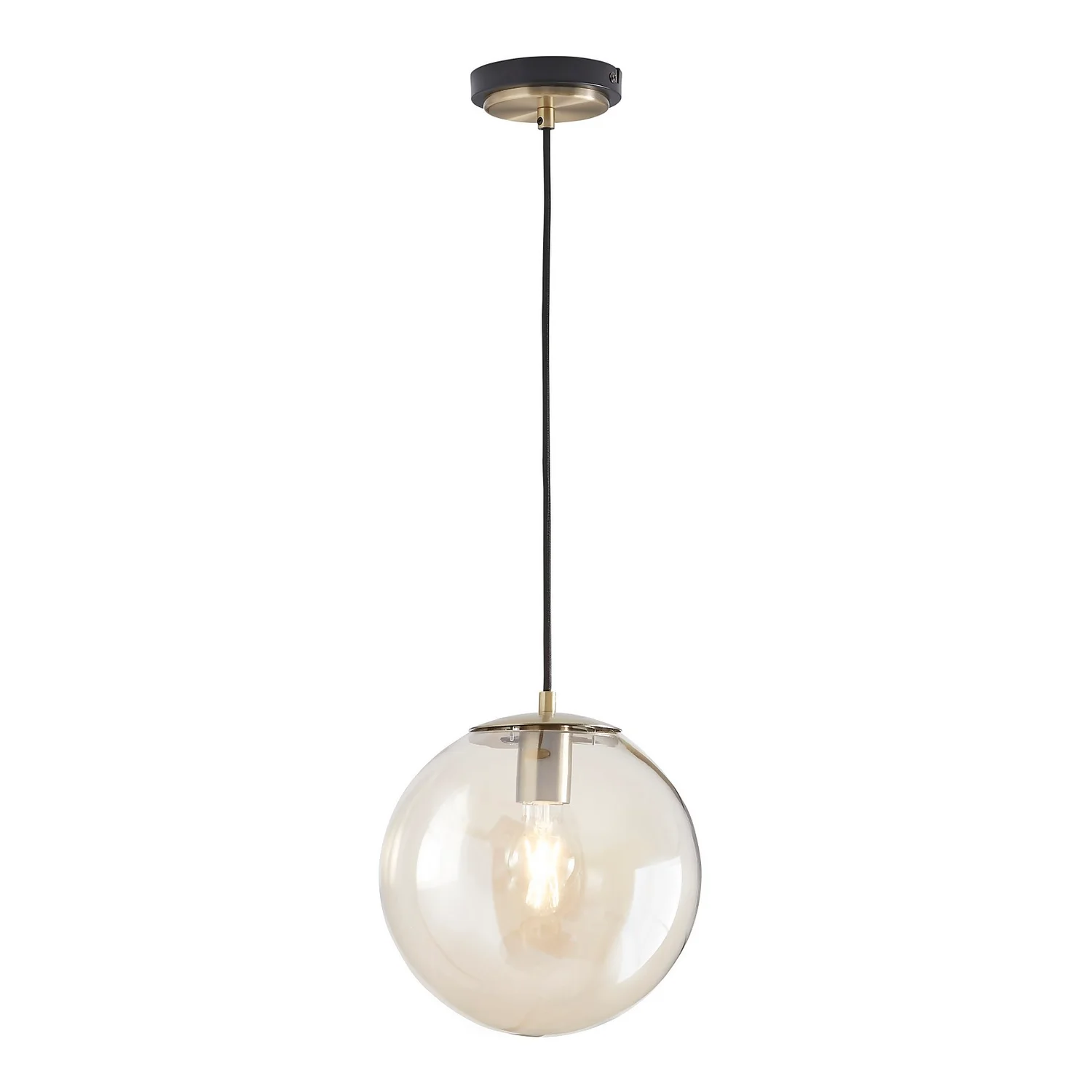 Shoreditch Glass Pendant Light - Champagne & Brass 4 Shoreditch Glass Pendant Light - Champagne & Brass - Image 2