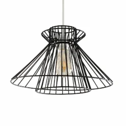 Dalston Wire Easy Fit Light Shade - Black 8 Dalston Wire Easy Fit Light Shade - Black -Chic Lighting Store 13453792 1034915323279483