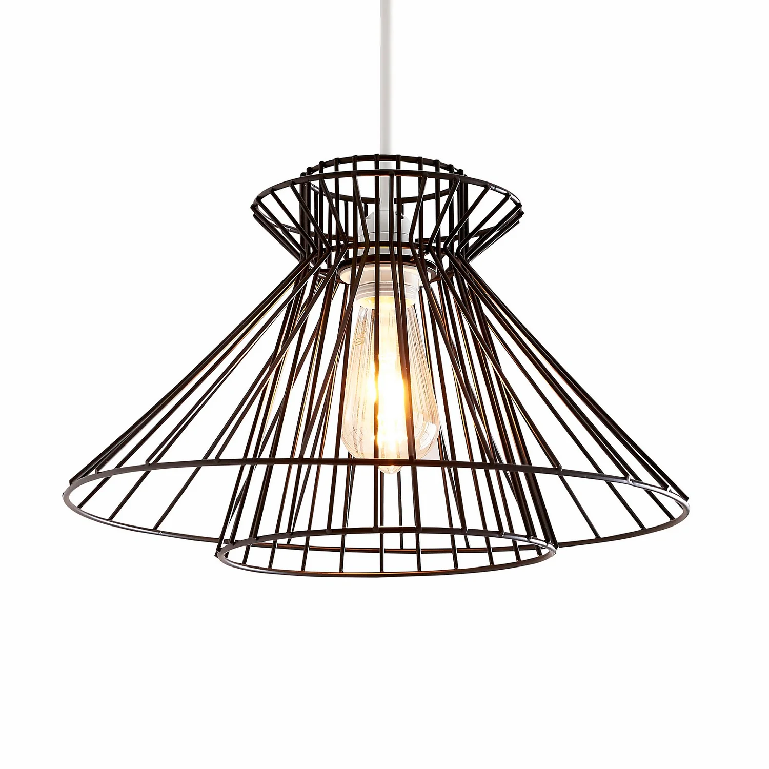 Dalston Wire Easy Fit Light Shade - Black 4 Dalston Wire Easy Fit Light Shade - Black - Image 2