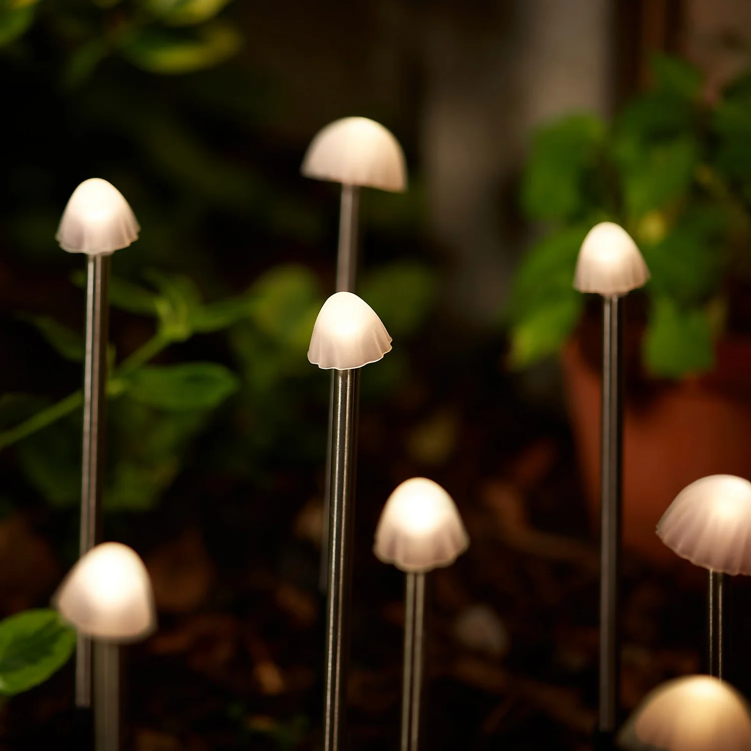 Elan Solar Mushroom Lights - Set Of 12 3 Elan Solar Mushroom Lights - Set Of 12