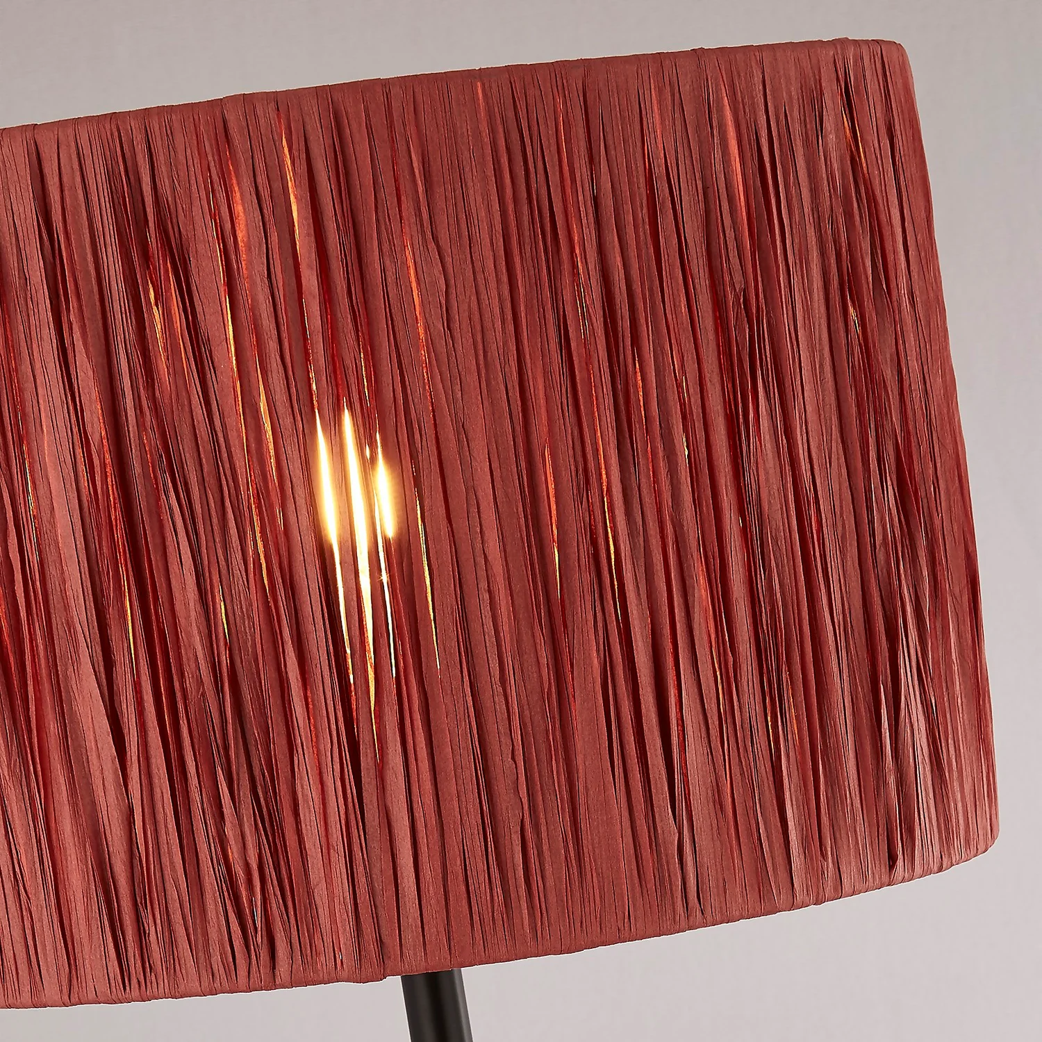Raffia Floor Lamp - Pink & Black 6 Raffia Floor Lamp - Pink & Black - Image 4
