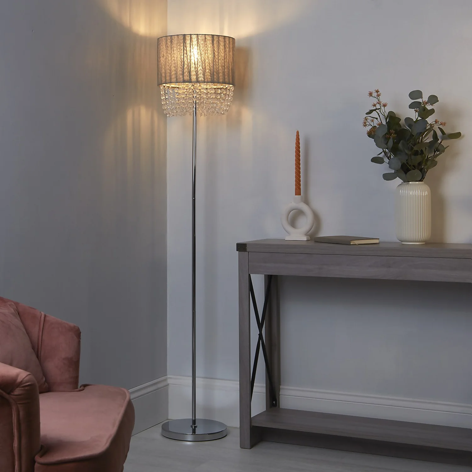 Bellano Floor Lamp - Grey 7 Bellano Floor Lamp - Grey - Image 5