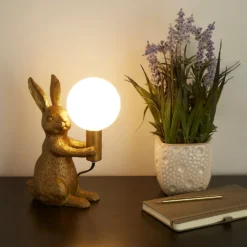 Rabbit Table Lamp - Gold & Glass 14 Rabbit Table Lamp - Gold & Glass -Chic Lighting Store 13528281 1964956834690186