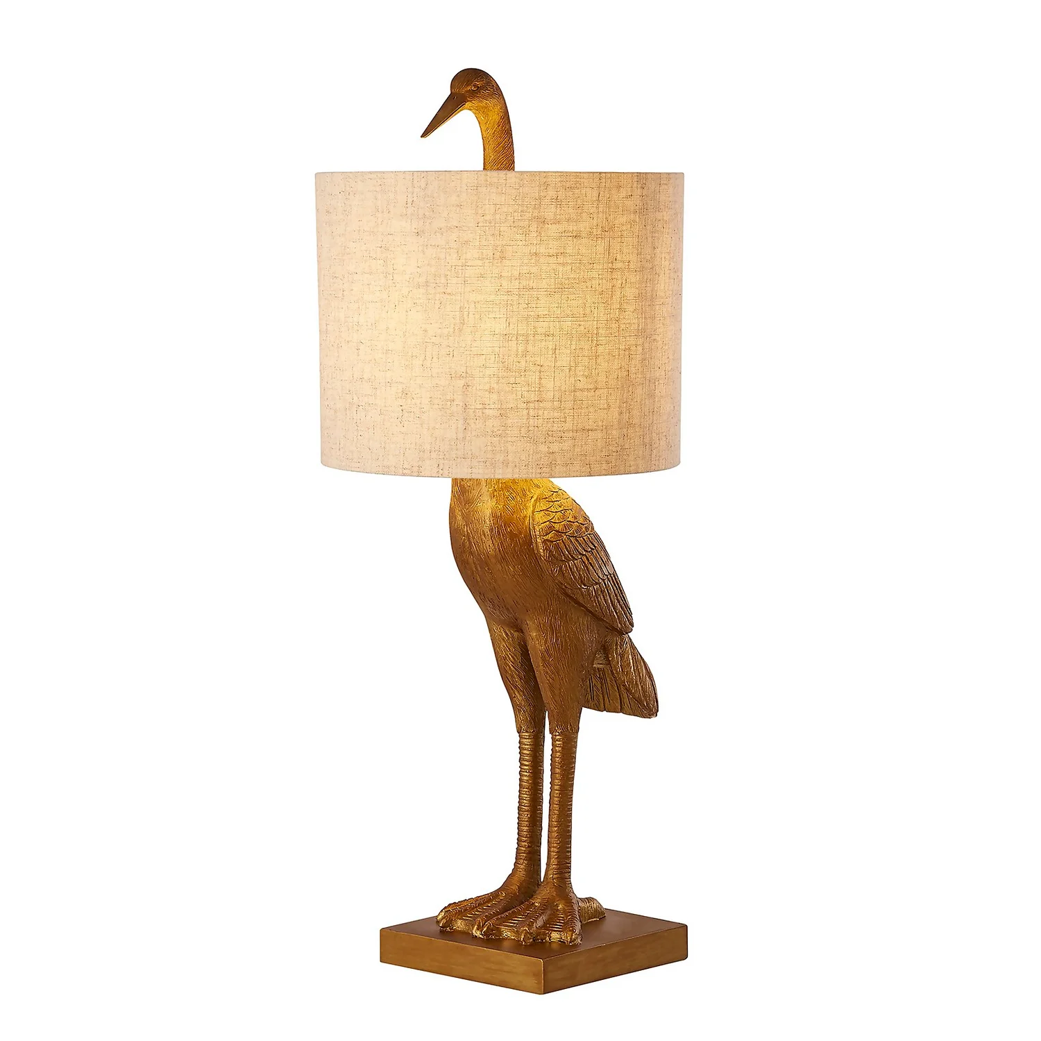 Crane Table Lamp - Gold & Oatmeal 4 Crane Table Lamp - Gold & Oatmeal - Image 2