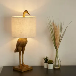 Crane Table Lamp - Gold & Oatmeal 16 Crane Table Lamp - Gold & Oatmeal -Chic Lighting Store 13528282 2104956834390072