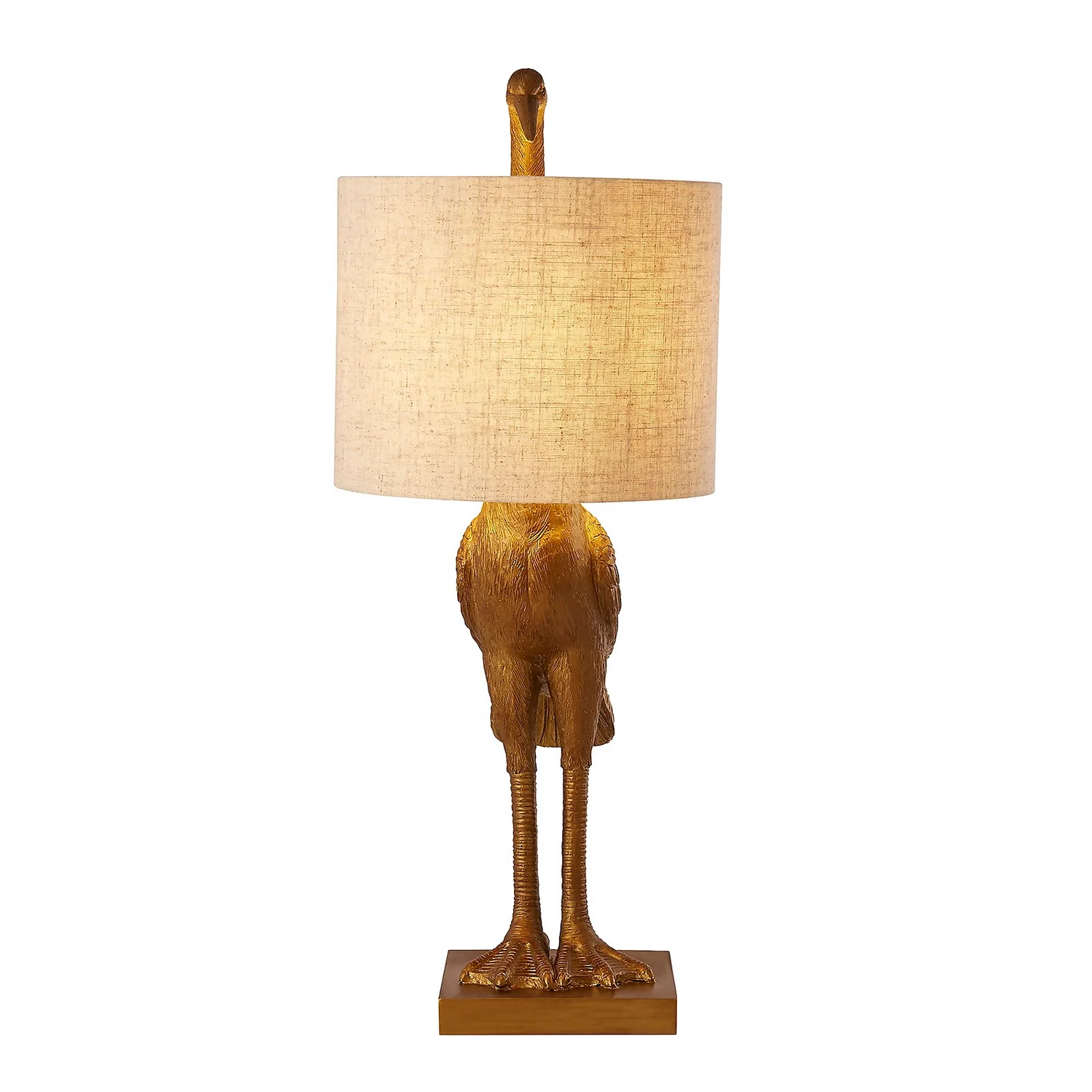 Crane Table Lamp - Gold & Oatmeal 6 Crane Table Lamp - Gold & Oatmeal - Image 4