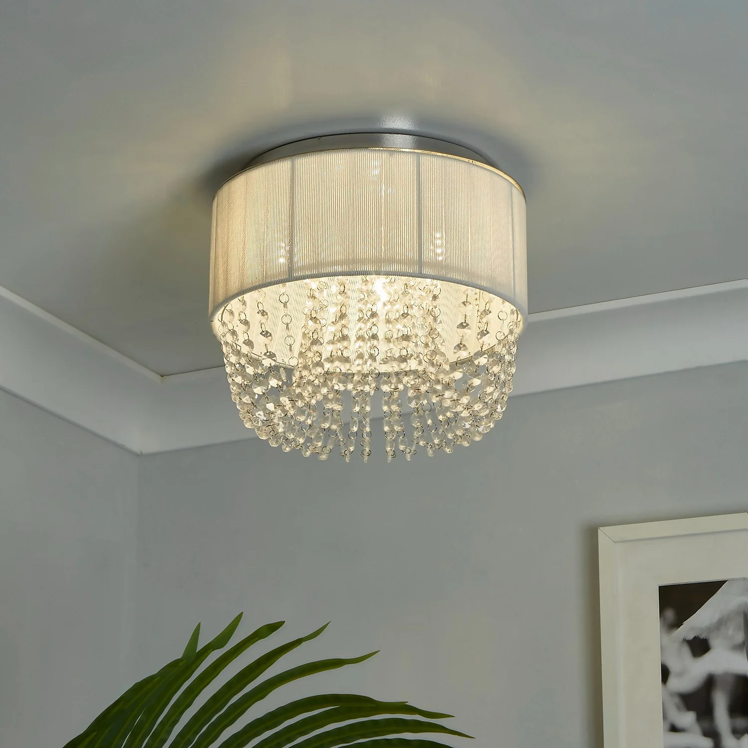 Bellano 3 Light Flush Ceiling Light - White 3 Bellano 3 Light Flush Ceiling Light - White