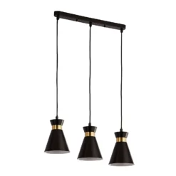 Balham 3 Light Diner Bar Light - Black & Brass 15 Balham 3 Light Diner Bar Light - Black & Brass -Chic Lighting Store 13528465 8465042091939807