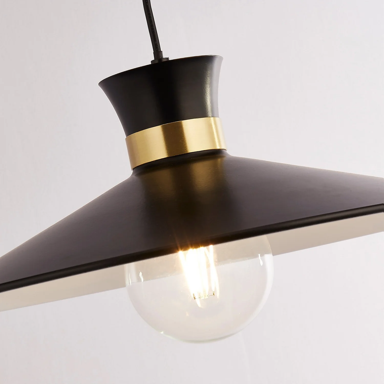 Balham Pendant Ceiling Light - Black & Brass 6 Balham Pendant Ceiling Light - Black & Brass - Image 4