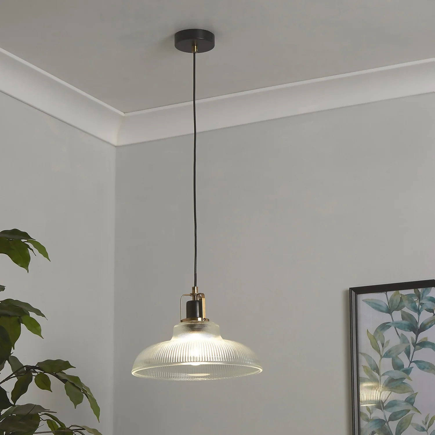 Glossop Ceiling Pendant Light - Glass Shade 3 Glossop Ceiling Pendant Light - Glass Shade