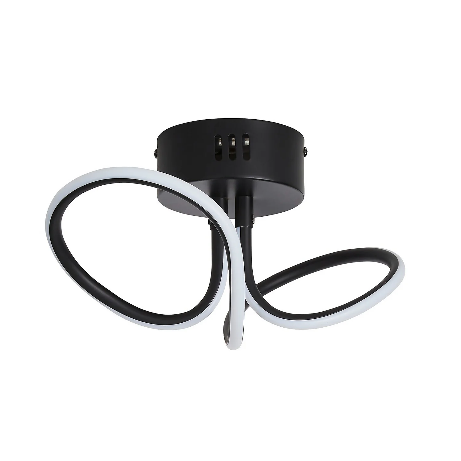 Holden LED Looped Semi Flush Ceiling Light - Black 5 Holden LED Looped Semi Flush Ceiling Light - Black - Image 3