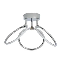 Hudson 3 Ring LED Semi Flush Ceiling Light - Chrome 9 Hudson 3 Ring LED Semi Flush Ceiling Light - Chrome -Chic Lighting Store 13529585 1704945396589004