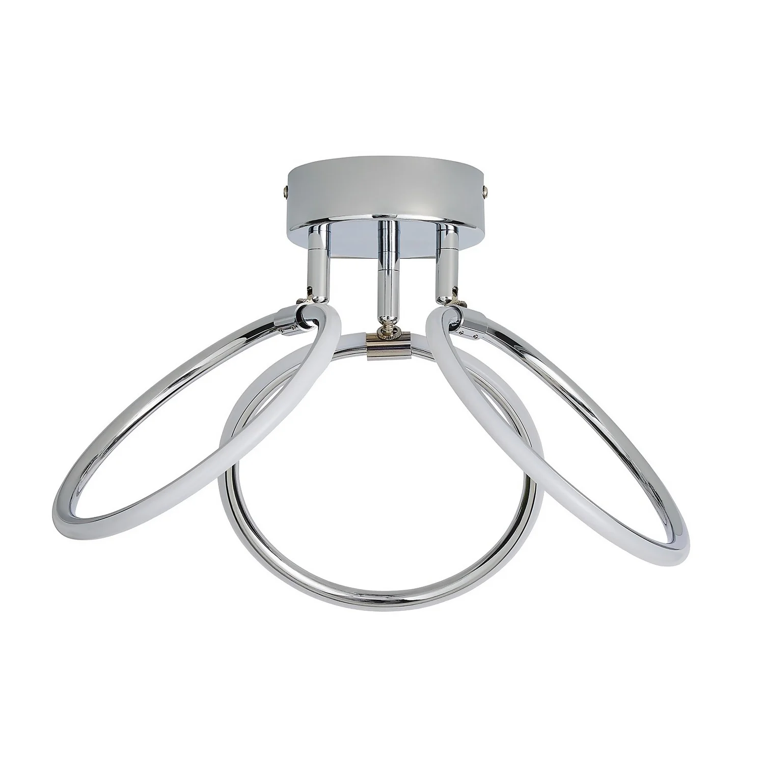Hudson 3 Ring LED Semi Flush Ceiling Light - Chrome 5 Hudson 3 Ring LED Semi Flush Ceiling Light - Chrome - Image 3