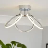 Hudson 3 Ring LED Semi Flush Ceiling Light - Chrome 2 Hudson 3 Ring LED Semi Flush Ceiling Light - Chrome -Chic Lighting Store 13529585 6074945396481100