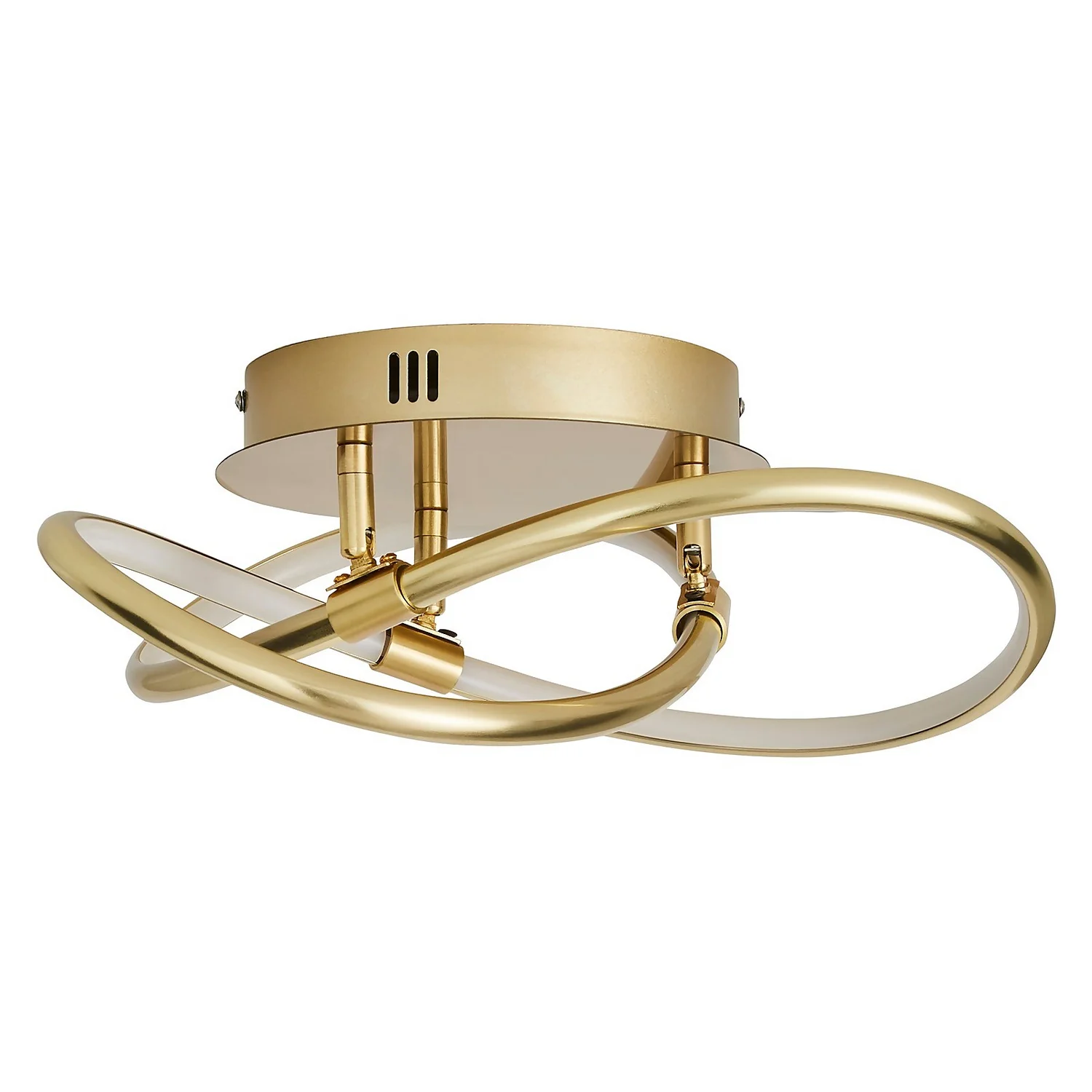 Bailey LED Spiral Flush Ceiling Light - Brass 5 Bailey LED Spiral Flush Ceiling Light - Brass - Image 3