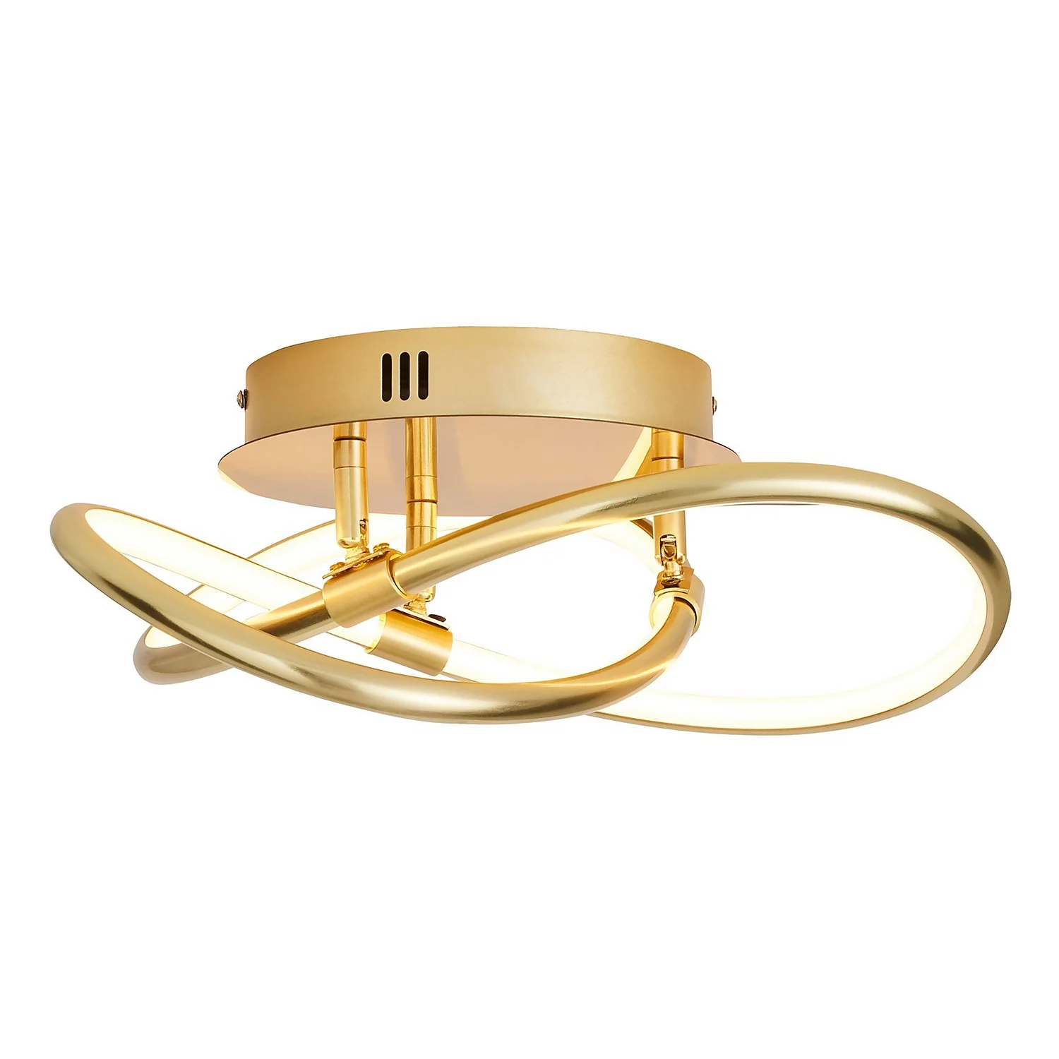 Bailey LED Spiral Flush Ceiling Light - Brass 4 Bailey LED Spiral Flush Ceiling Light - Brass - Image 2