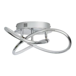 Bailey LED Spiral Flush Ceiling Light - Chrome -Chic Lighting Store 13529589 4374945395650358