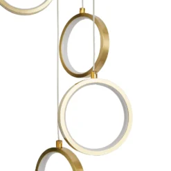 Lenox LED 5 Ring Cluster Pendant Ceiling Light - Brass 10 Lenox LED 5 Ring Cluster Pendant Ceiling Light - Brass -Chic Lighting Store 13529591 1074945397204217