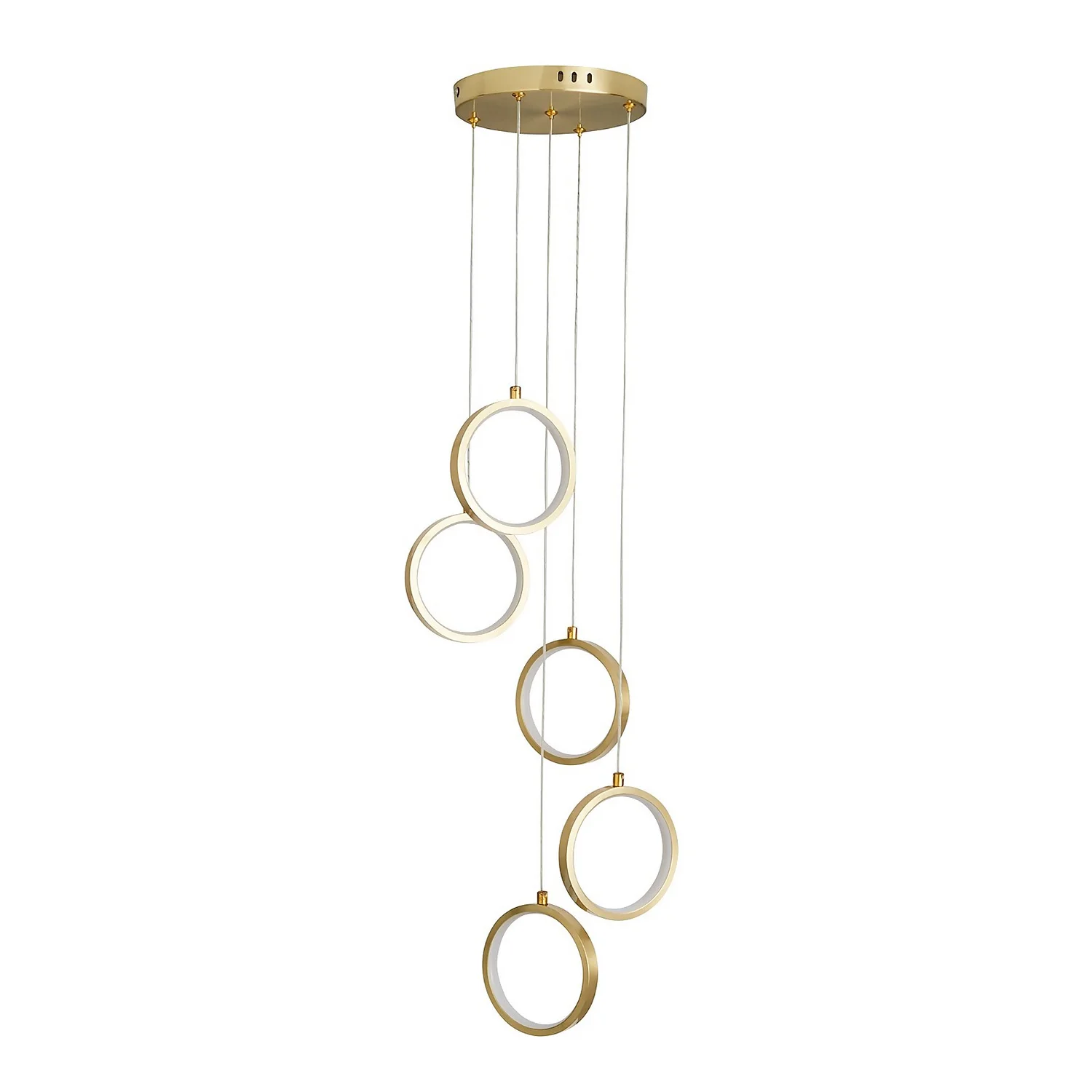 Lenox LED 5 Ring Cluster Pendant Ceiling Light - Brass 5 Lenox LED 5 Ring Cluster Pendant Ceiling Light - Brass - Image 3