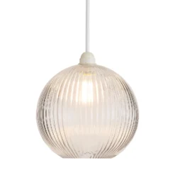 Hannah Ribbed Glass Easy Fit Shade -Chic Lighting Store 13529607 5614945396979997