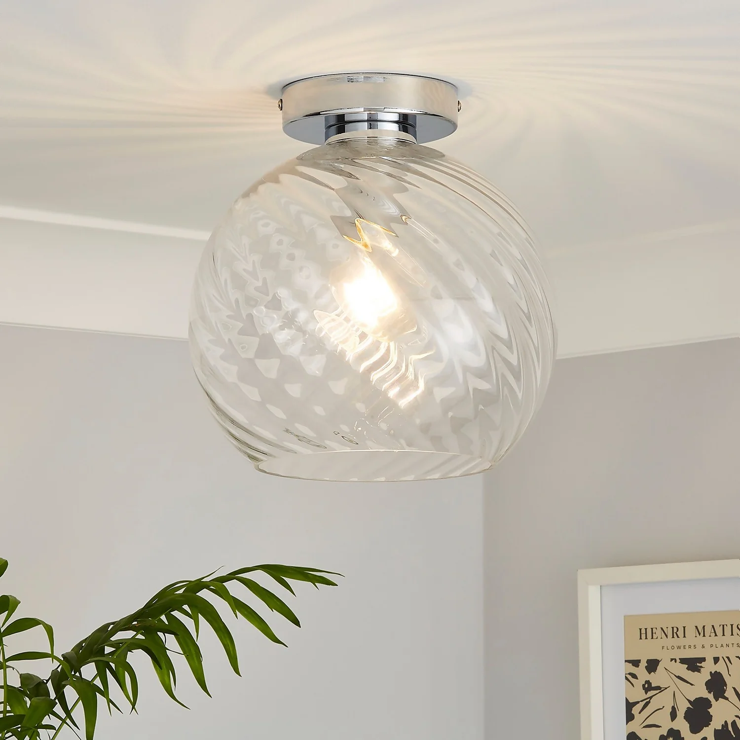 Amy Glass Flush Ceiling Light 3 Amy Glass Flush Ceiling Light