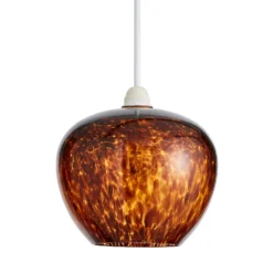 Tortoise Shell Glass Easy Fit Shade -Chic Lighting Store 13529626 6754945396599057