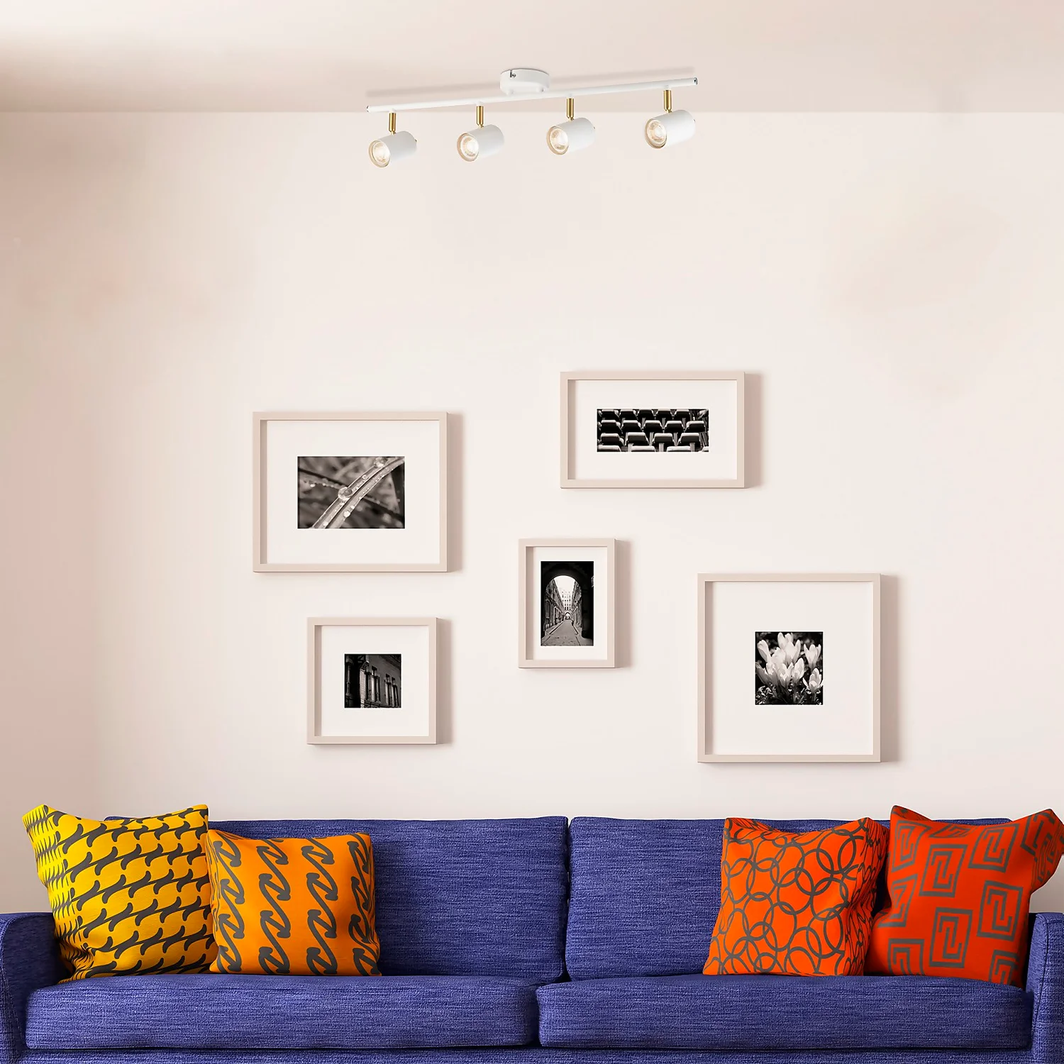 Thorpe 4 Lamp Spotlight Bar - White 4 Thorpe 4 Lamp Spotlight Bar - White - Image 2