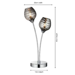 Marple Table Lamp - Chrome & Smoke 14 Marple Table Lamp - Chrome & Smoke -Chic Lighting Store 13645373 1414956789362280