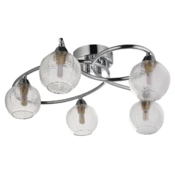 Tatton 5 Light Semi Flush Ceiling Light - Chrome -Chic Lighting Store 13645374 4734942855363377