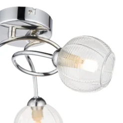 Tatton 3 Light Semi Flush Ceiling Light - Chrome -Chic Lighting Store 13645375 1034942855445145
