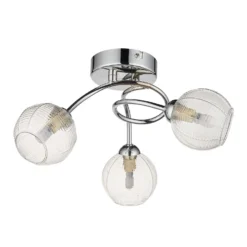 Tatton 3 Light Semi Flush Ceiling Light - Chrome -Chic Lighting Store 13645375 5784942855405710