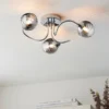 Marple 3 Light Semi Flush Ceiling Light - Chrome & Smoke 1 Marple 3 Light Semi Flush Ceiling Light - Chrome & Smoke -Chic Lighting Store 13645383 5244956789568590
