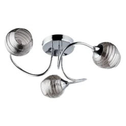 Marple 3 Light Semi Flush Ceiling Light - Chrome & Smoke 10 Marple 3 Light Semi Flush Ceiling Light - Chrome & Smoke -Chic Lighting Store 13645383 5784956789676422