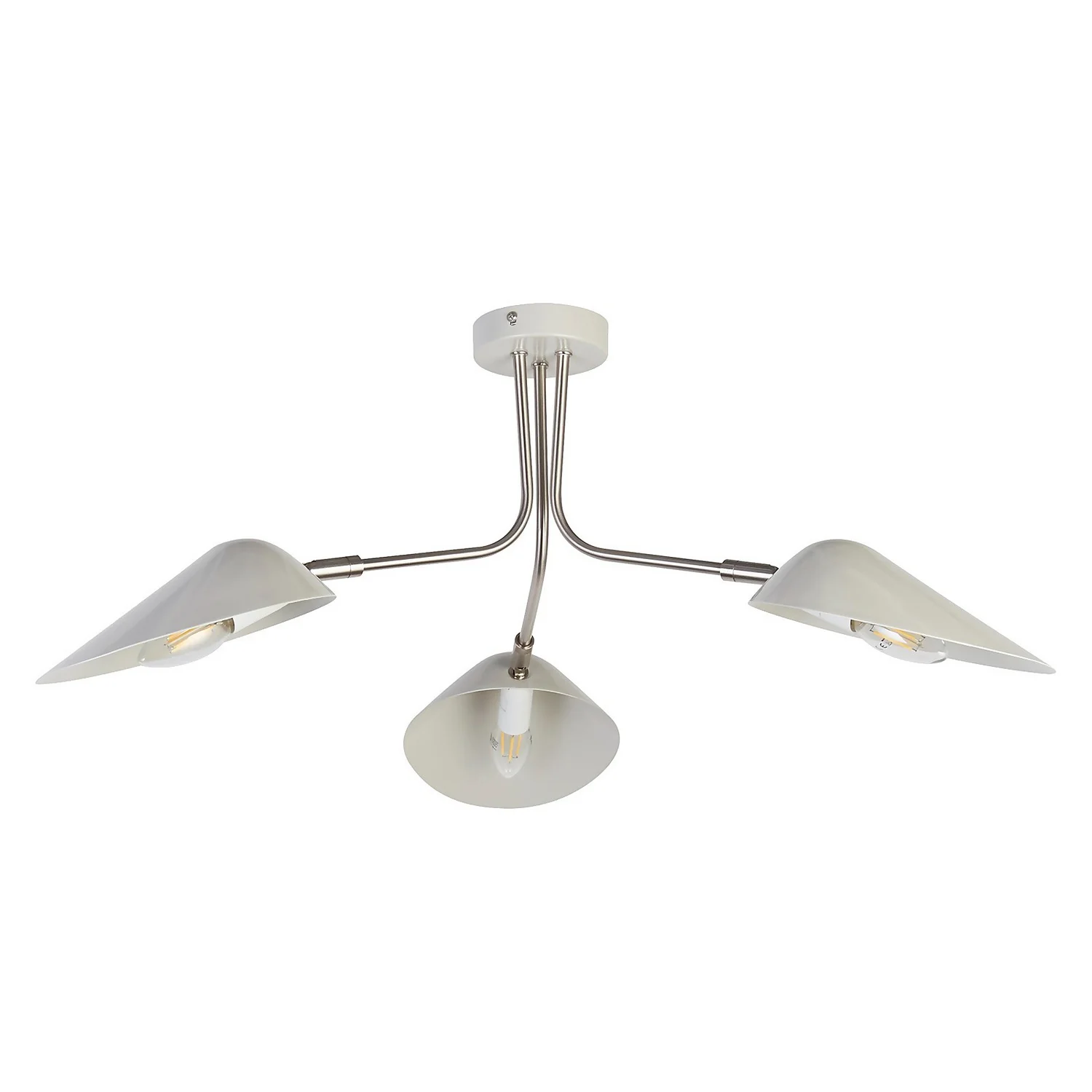Laila 3 Light Semi-Flush Ceiling Light - Stone 5 Laila 3 Light Semi-Flush Ceiling Light - Stone - Image 3