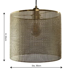 Amina Easy Fit Shade - Brass -Chic Lighting Store 13695774 2144959109373373