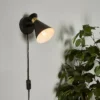 Balham Plug In Wall Light - Black & Brass -Chic Lighting Store 13698852 1164976728361922