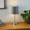 Paris Velvet Table Lamp - Grey 2 Paris Velvet Table Lamp - Grey -Chic Lighting Store 13751359 1444969498967313