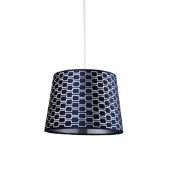 Mia Velvet 30cm Patterned Lamp Shade - Navy 6 Mia Velvet 30cm Patterned Lamp Shade - Navy -Chic Lighting Store 13751363 6554969499062410