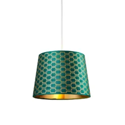 Mia Velvet 30cm Patterned Lamp Shade - Emerald 6 Mia Velvet 30cm Patterned Lamp Shade - Emerald -Chic Lighting Store 13751364 7444969499098317