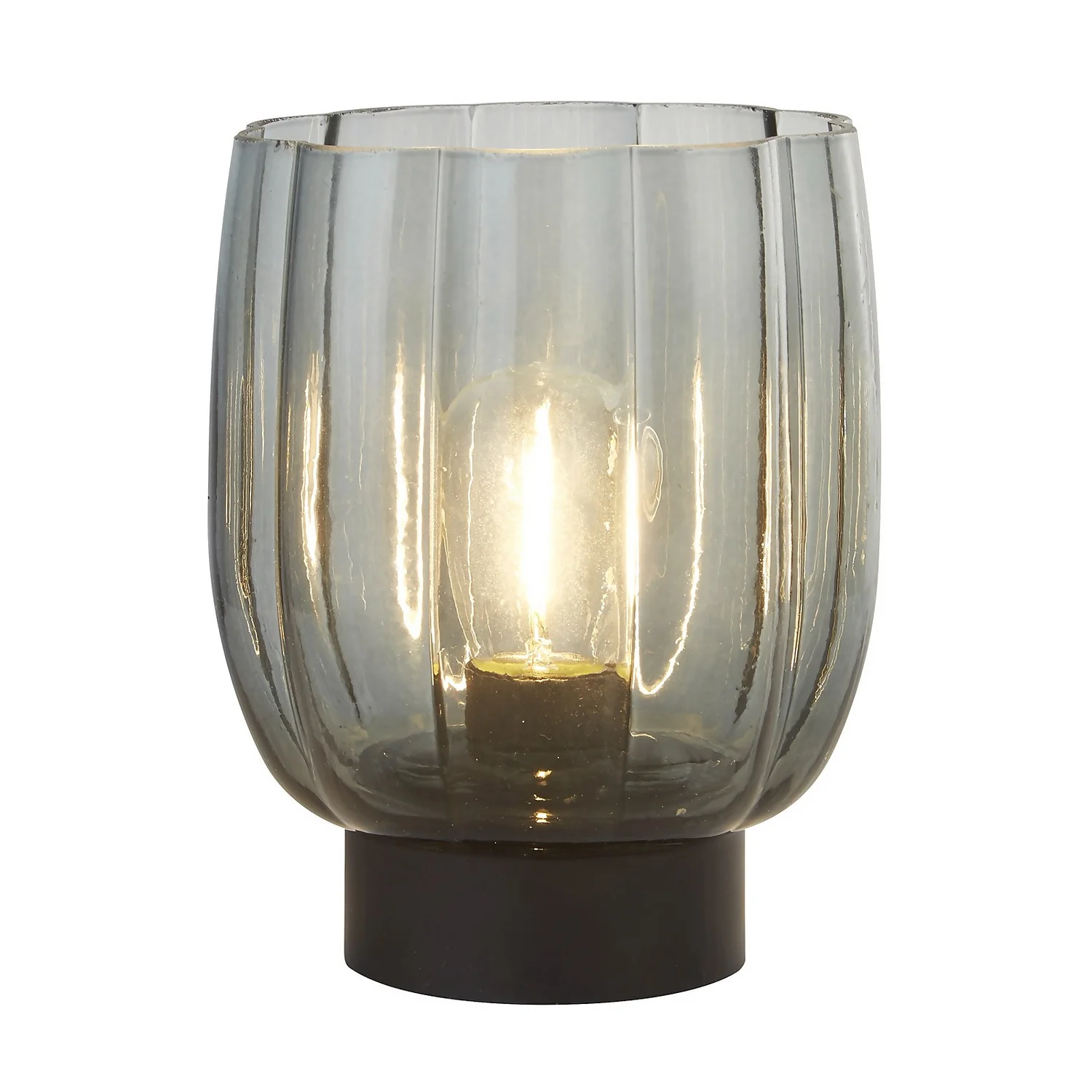 Olivia Battery Powered Table Lamp - Smoke 4 Olivia Battery Powered Table Lamp - Smoke - Image 2