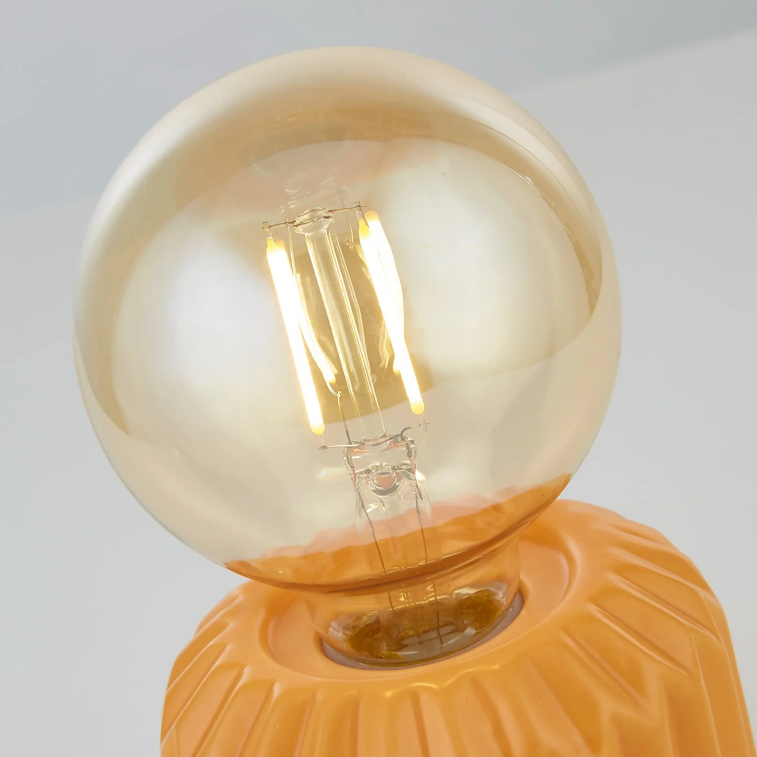 Elle Battery Powered Table Lamp - Orange 6 Elle Battery Powered Table Lamp - Orange - Image 4