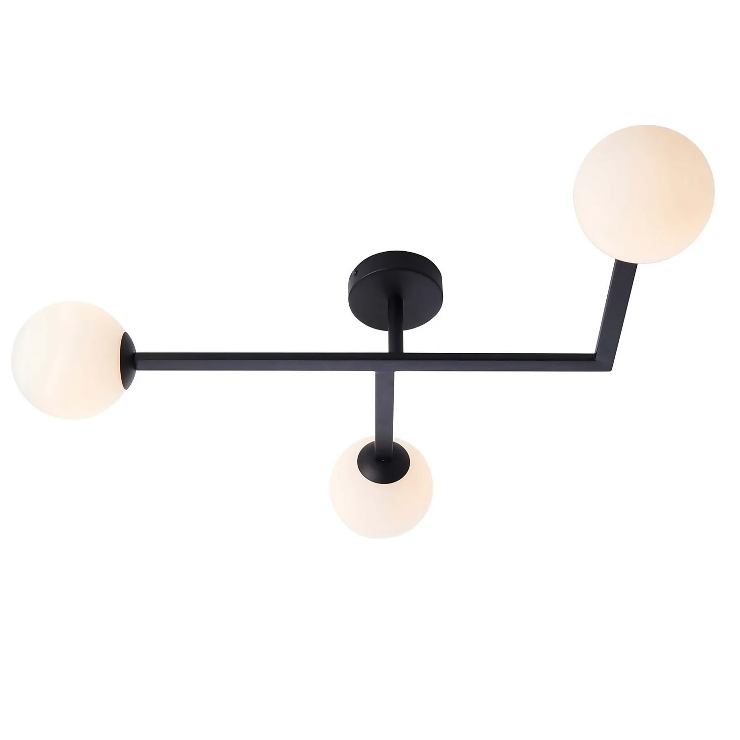 Hawkhill Bathroom Semi Flush Light - 3lt Black 4 Hawkhill Bathroom Semi Flush Light - 3lt Black - Image 2