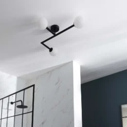 Hawkhill Bathroom Semi Flush Light - 3lt Black 13 Hawkhill Bathroom Semi Flush Light - 3lt Black -Chic Lighting Store 13794230 5924957104688203