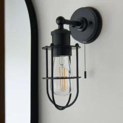 Portmore Bathroom Wall Light - Black -Chic Lighting Store 13794239 1414957105370088